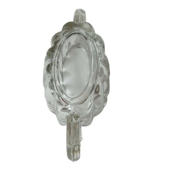 Heisey Crystolite Creamer & Sugar Bowl Set Vintage Clear Glass Ribbed Pattern - Picture 4 of 10